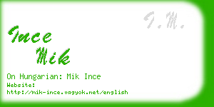 ince mik business card